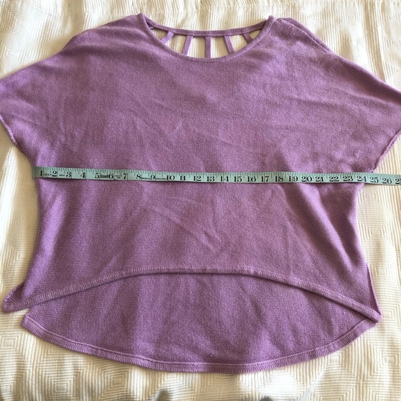 Allen B Lavender Sweater with Caged Back Detail - Picture 3 of 7